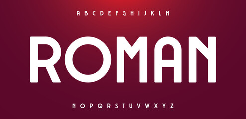 Tech and modern font design. Fashion, sport, technology, digital, movie, logo design typography fonts. Roman typeface.