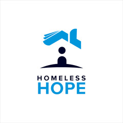Homeless Care Charity Community Logo Design Template Idea