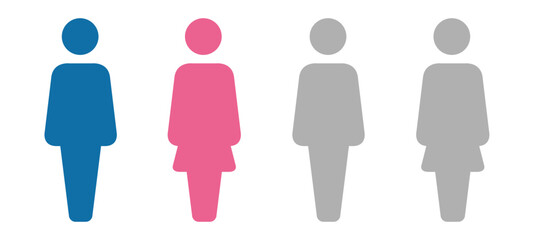 bathroom icon. Women and Men Symbol. Male Sign. Vector Icon. blue-pink icon. 