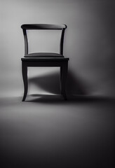 Modern Chair in front of a grey background