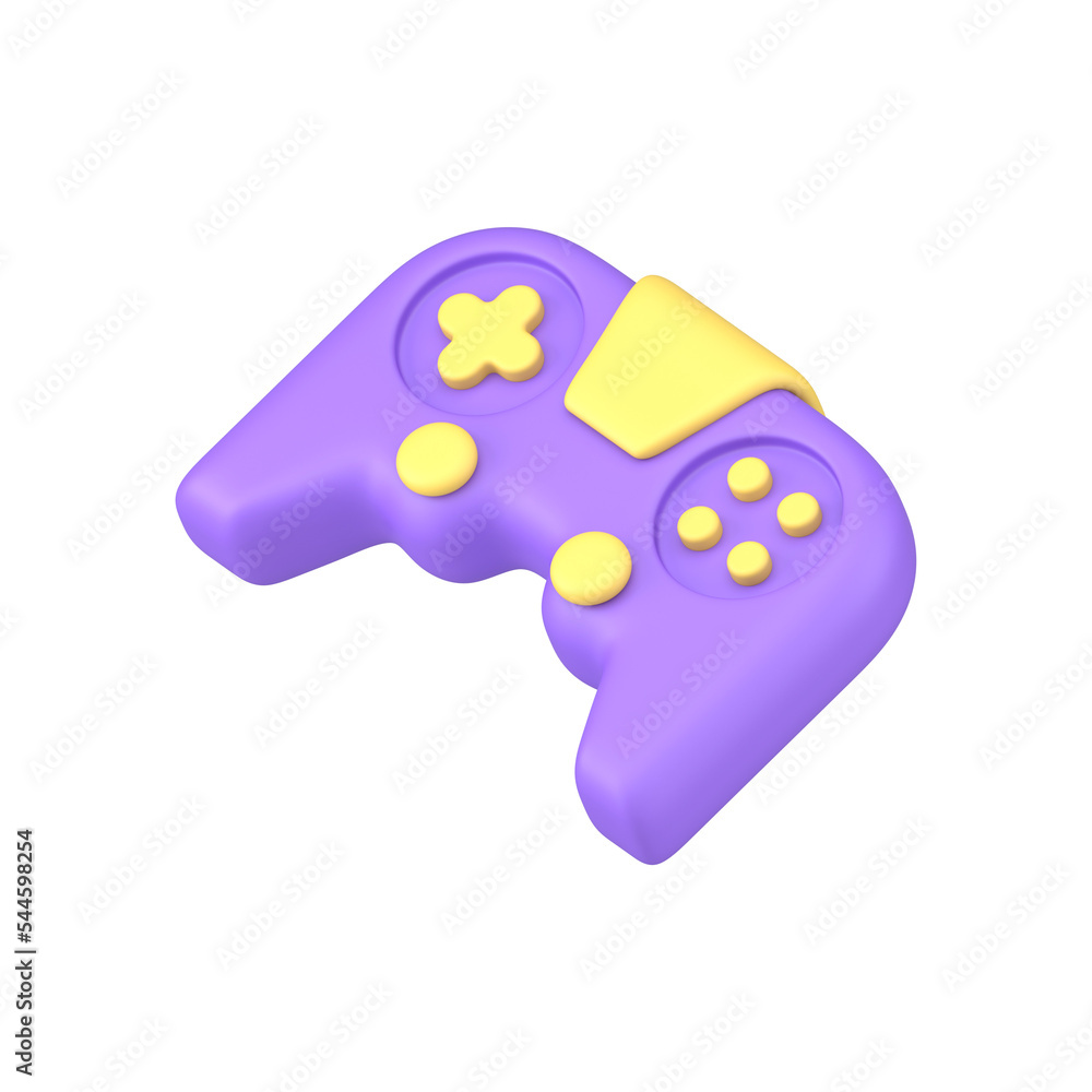 Poster multimedia entertainment video game playing joystick remotely controller console 3d icon