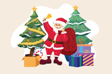 Christmas Santa Claus - Vector Illustration