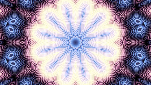 Abstract mandala loop 4k background. Retro Mandala symbol