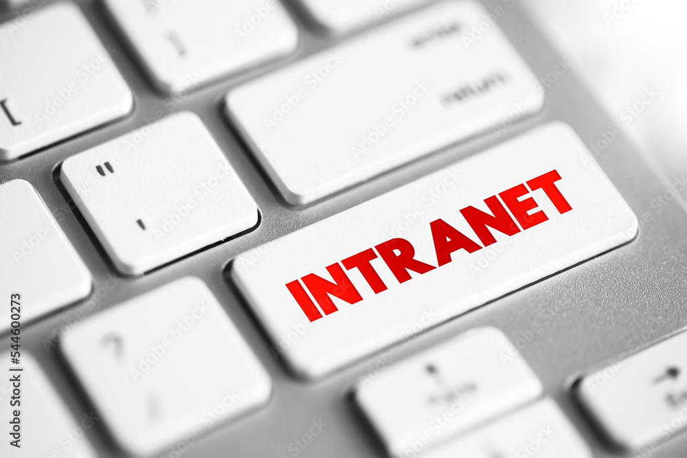 Fototapete intranet - computer network for sharing information, collaboration tools, and other computing servic
