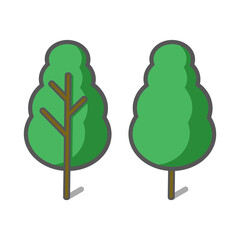 Simple tree, flat trees green tone.