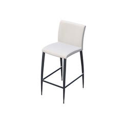 chair isolate on a transparent background, interior furniture, 3D illustration, cg render
