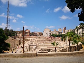 Ancient Roman Ruins in Alexandria, Egypt