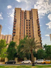 big building in Baghdad city in Iraq on Haifa street