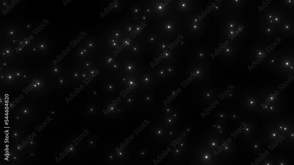 Poster glowing twinkle star moving in sky, stars moving on space, animation of blinking stars moving on bla