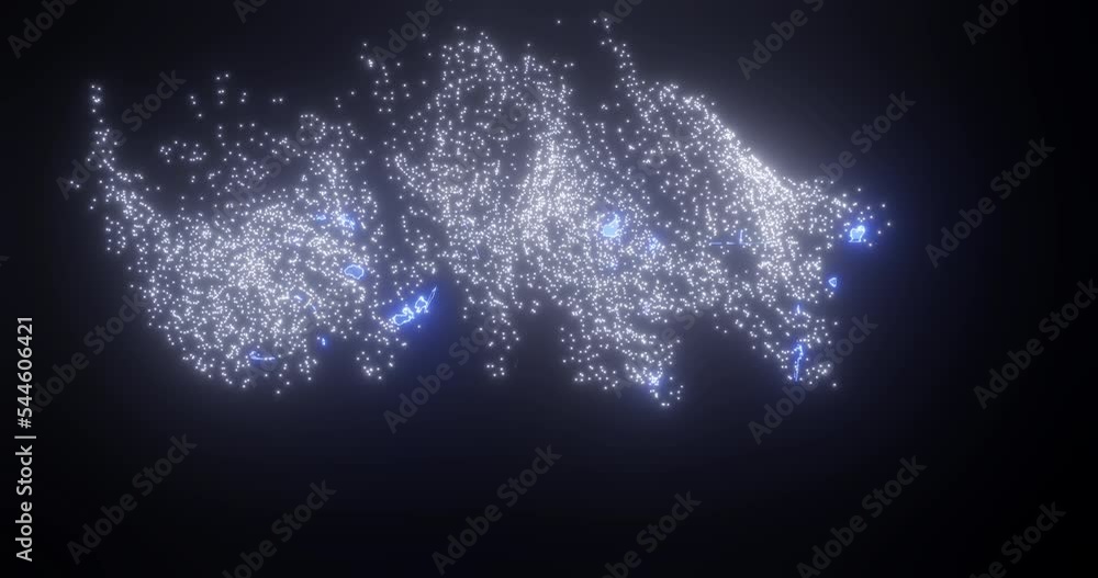 Poster swift blue text animation. dissolve effect animation.
