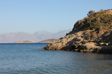 Fototapeta premium View of the sea coast of the island of Cyprus in Greece