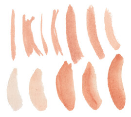 Abstract watercolor vector elements, vector watercolor brush set for digital and print design 