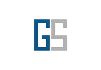 initial logo letter GS round rectangle initial company icon business logo background illustration
