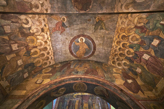 Andrei Rublev Paintings In The Dormition Cathedral In Vladimir