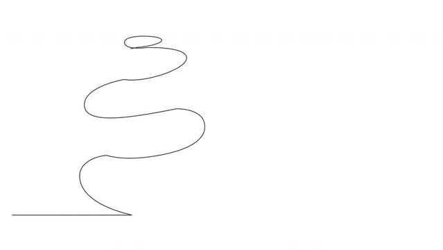 Self drawing simple animation of stacked stones. Animated continuous one line drawing.