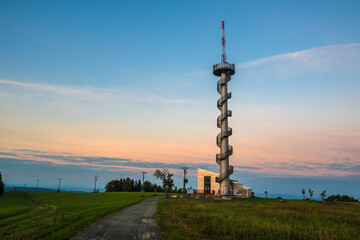 Obraz premium rig in the morning Lookout tower on Šibenik 