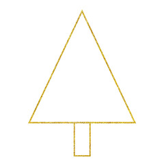 gold christmas tree