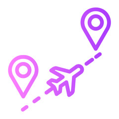 flight gradient icon