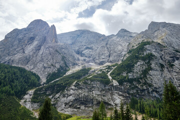 Fototapeta na wymiar view of Val di Fassa, Dolomiti, Italy