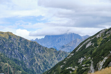 Obraz premium Marmolada, Italian Alps. Amazing summer landscape of Dolomite Mountain Peaks