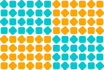 Geometric pattern seamless. Orange and aquamarine colors with rhombus. Vector illustration.