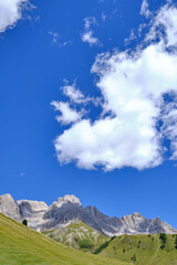 Obraz premium View of Fuciade Valley in the Dolomites