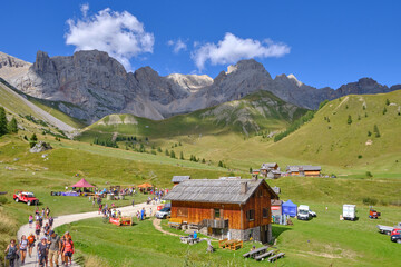 View of Fuciade Valley in the Dolomites