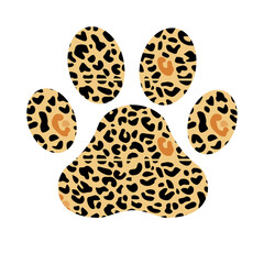 paw leopard print,dogs paw vector design 