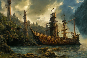 Medieval-esque Sailing Vessel 4