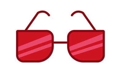 Santa claus red glasses on transparent background