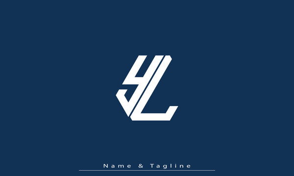 YL logo. Monogram letter YL logo design Vector. YL letter logo