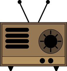 radio design illustration isolated on transparent background