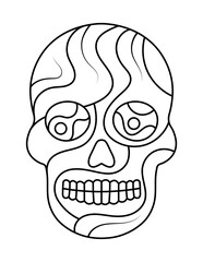 Sugar skull coloring pages for kids