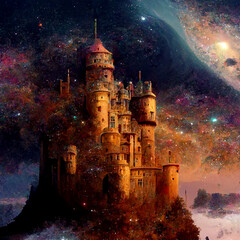 Fototapeta premium old castle in the night