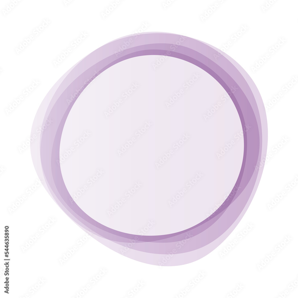 Aufkleber Round circles frame overlay colorful pastel gradient violet purple with white empty space for text for banner, background, template