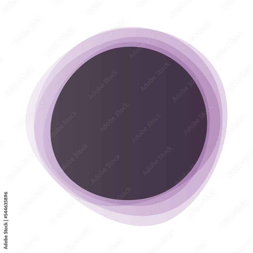 Aufkleber round circles frame overlay colorful pastel gradient violet purple with black empty space for text f