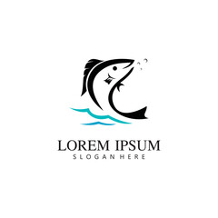Fish logo template