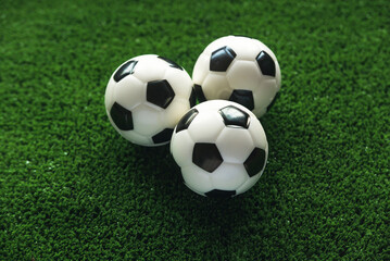 Fototapeta na wymiar Soccer ball on the football field.
