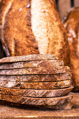 Delicious organic, healthy bread made in Serbian bakery.