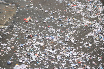 scattered shards of firecrackers