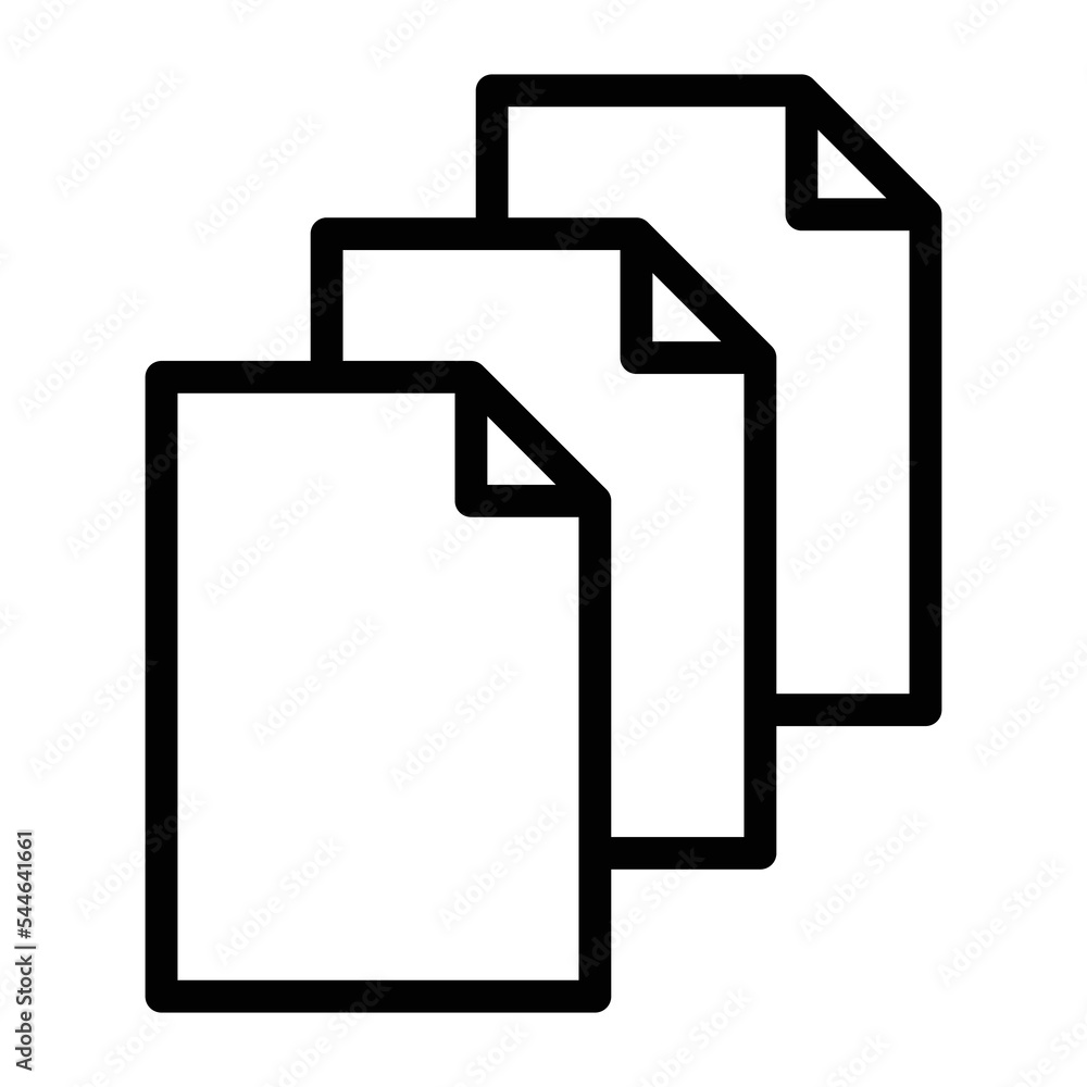 Poster paper line icon illustration. suitable for duplicate icon, copy. icon related to document. simple ve