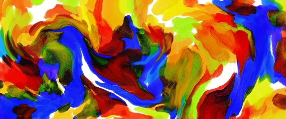 multicoloured alcohol ink background with bright colours on the black background, fluid liquid texture