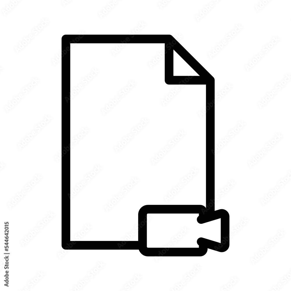 Poster paper line icon illustration with video camera. suitable for video file icon. icon related to docume