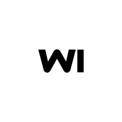 WI letter logo design with white background in illustrator, vector logo modern alphabet font overlap style. calligraphy designs for logo, Poster, Invitation, etc.