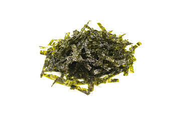 Tasty nori seaweed isolated on white background.