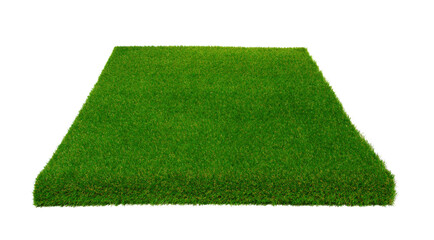 Green field square on white background