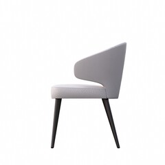 chair isolated on white background, interior furniture, 3D illustration, cg render