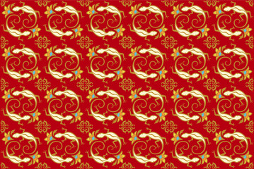 アジア調パターン10（とかげ白x赤）