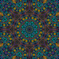 Abstract seamless pattern with geometric elements structure.