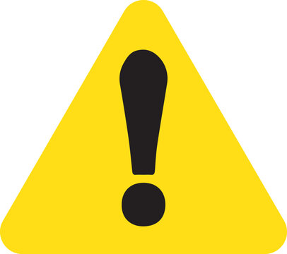 Danger warning icon vector. Risk sign.  Exclamation Alert Alarm sign. Error message. Important message. Triangle. Notice Notification mark. Warning Sign Icon